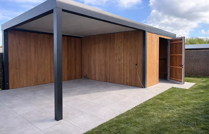 Carport met berging te Waregem