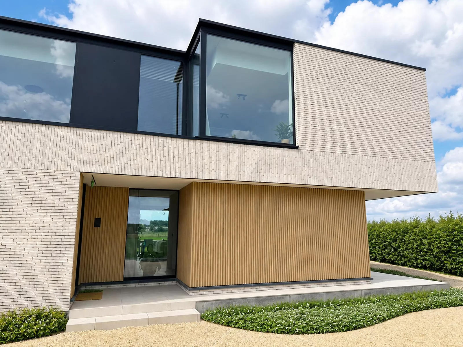 Renson Linarte Wood Design gevelbekleding in Merelbeke