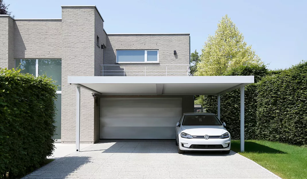 Dubbele aluminium carport 